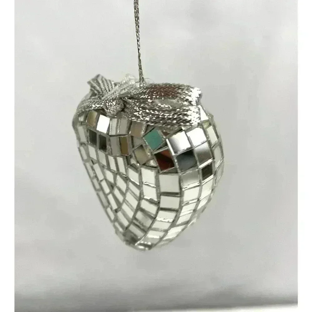 VTG Lot of 8 Mercury‎ Glass Ornaments Mirror Heart Bell Stars Holiday Christmas